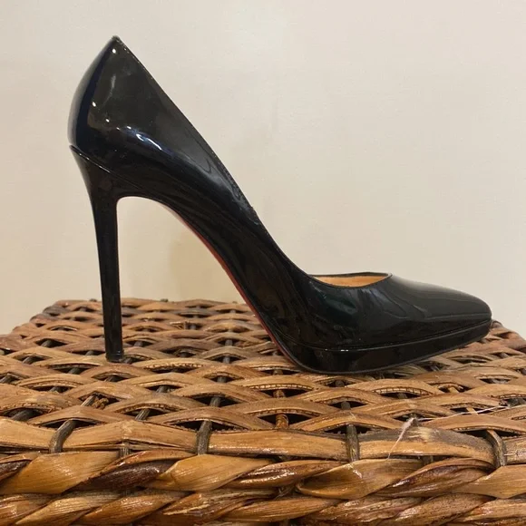 Christian Louboutin Black Patent leather Pigalle Plato 120 - Picture 12 of 12